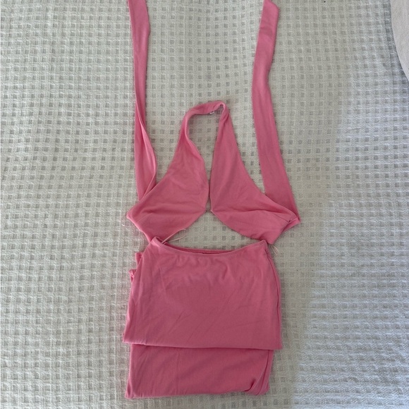 REVOLVE Pink Backless Halter Dress - Picture 4 of 6